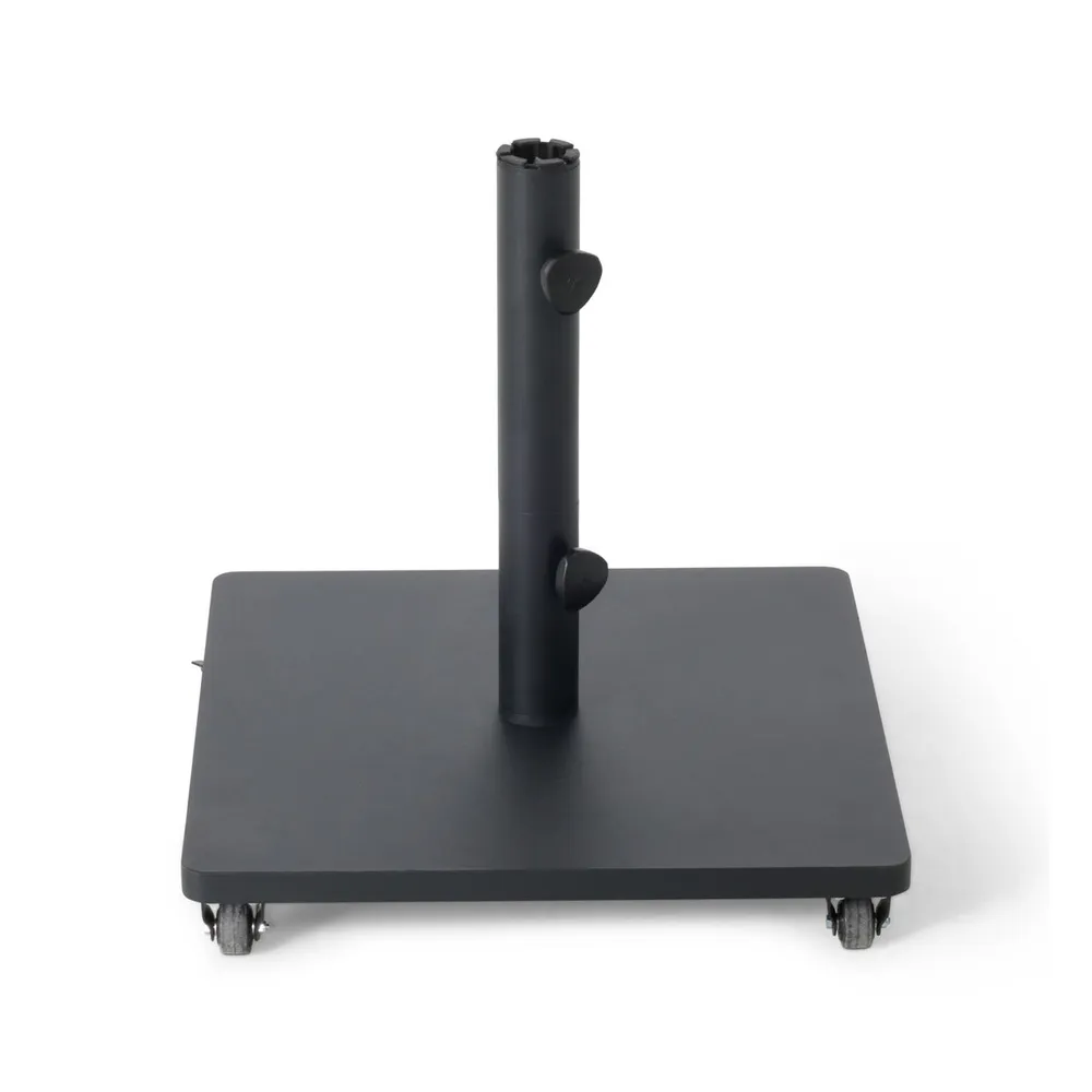 120 lbs. Steel Square Rolling Umbrella Base – Black
