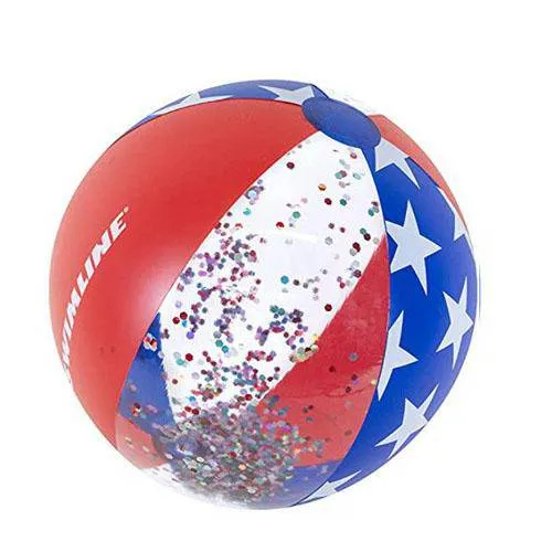 22″ Inflatable Americana Glitter Beach Ball