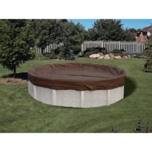 28′ PoolTux Cover for 24′ Round Pool 25 Yr. Brown