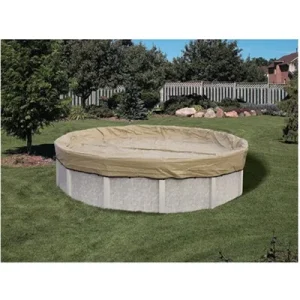 32′ Winter Cover for 27’/28′ Round Pool 20 Yr. Tan