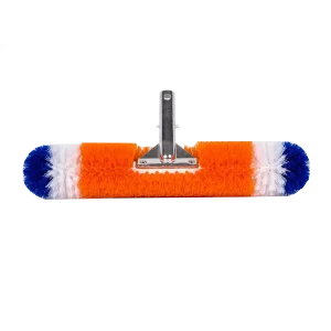 360-Degree Bristles Blue Torrent Pool Brush 18″ Patented and Professional-Endorsed Orange