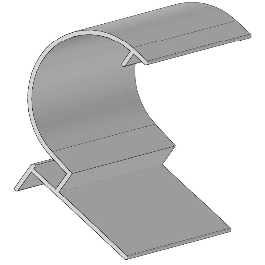 4′ Reverse Radius Corner Coping Rounded Bullnose – Tan