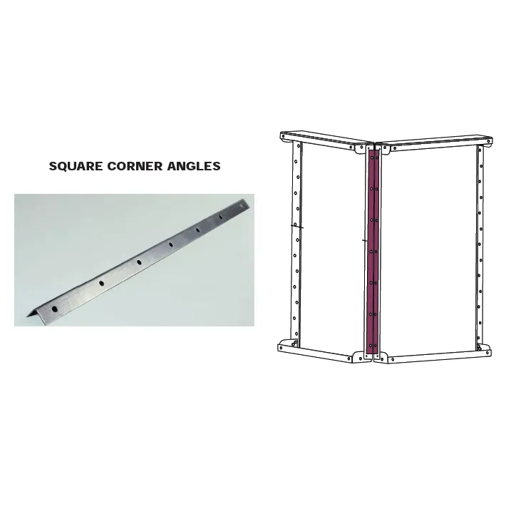48″ Square Corner Angle, 14GA Steel