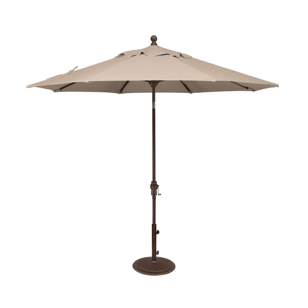 9′ Classic Umbrella – Champagne Linen