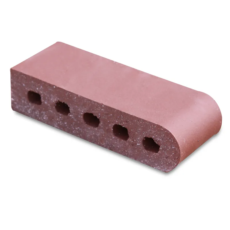 9″ Coping Bricks – Burgundy – Single Bullnose/Cored – Pallet/384 Bricks