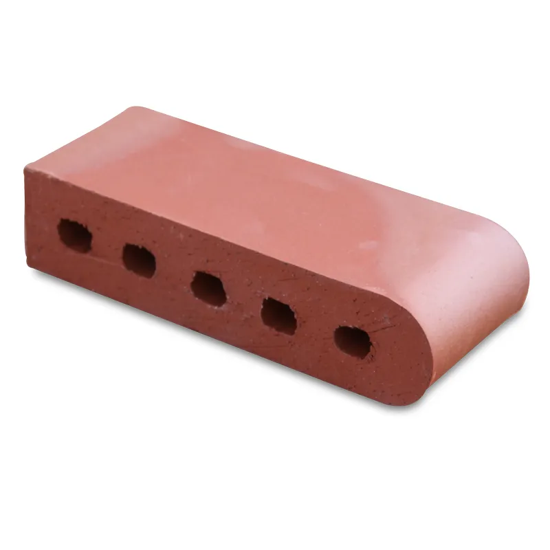 9″ Coping Bricks – Red Flashed – Single Bullnose/Cored – Pallet/384 Bricks
