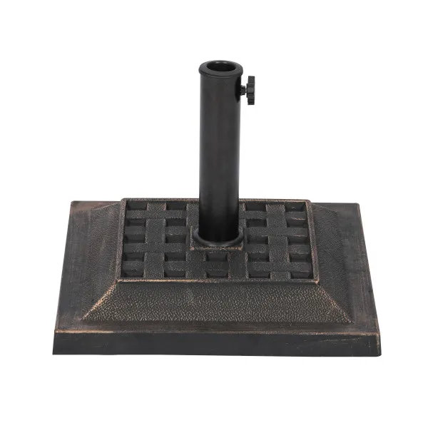 All-Weather Outdoor Square Resin Umbrella Base – 26 lbs
