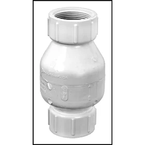 American Granby Inc. 1-1/2″ 1/2 PSI T X T PVC Spring Check Valve (#1001-15)