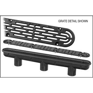 AQUASTAR 32″ CHANNEL DRAIN BLACK