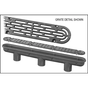 AQUASTAR 32″ CHANNEL DRAIN DK GRAY