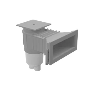 AquaStar Wide Mouth Skimmer with Square Lid- Light Gray