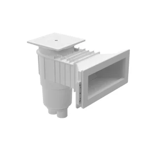 AquaStar Wide Mouth Skimmer with Square Lid- White