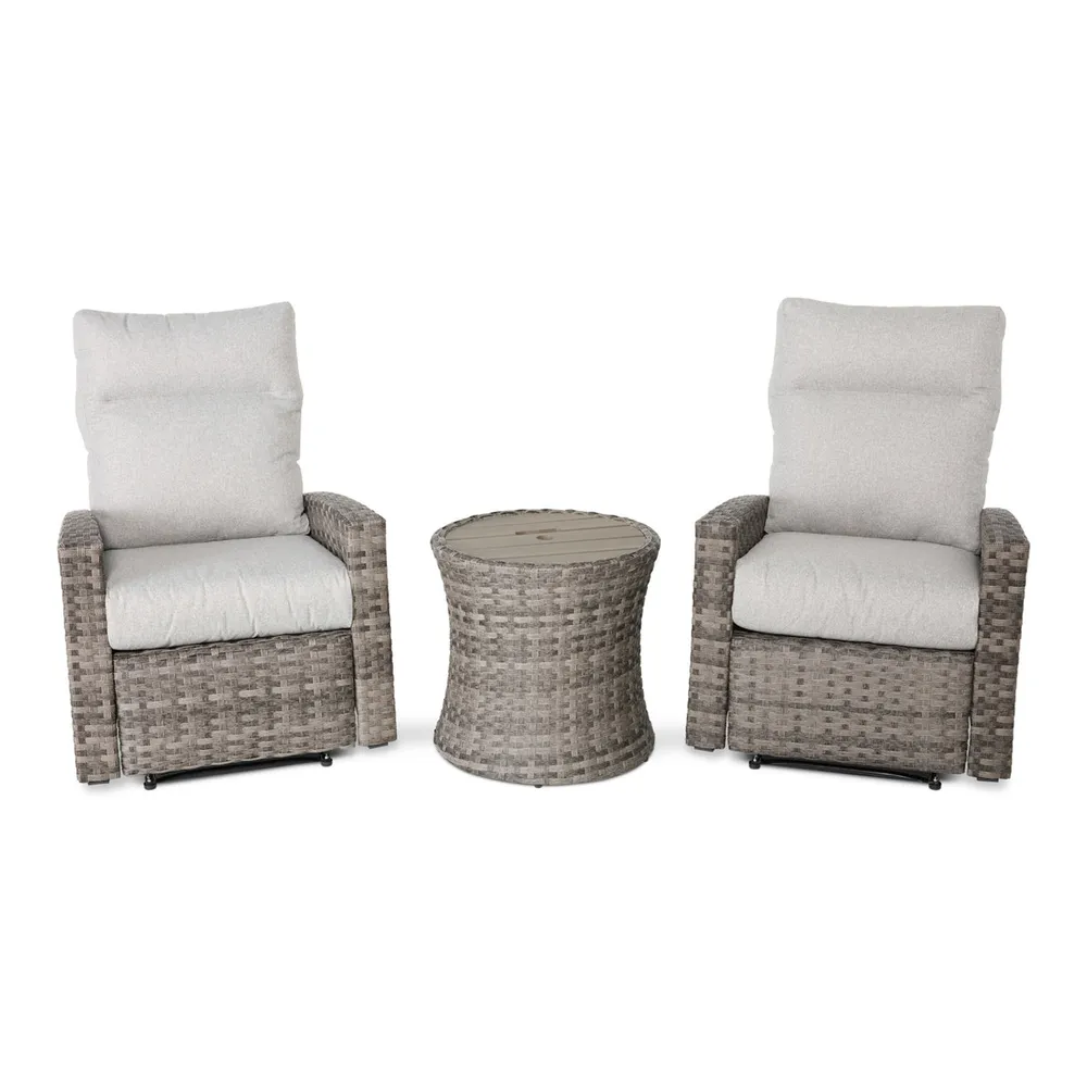 Arcadia 3 Piece Recliner Group – Grey
