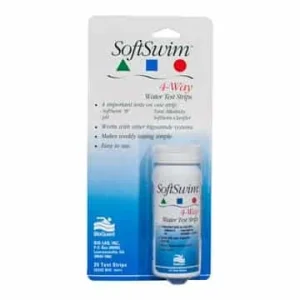 BioGuard SoftSwim Swimming Pool Water 4-Way Test Strips