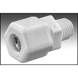 Colliflower Inc. Polyethylene 1/4″ MPT X 3/8″ Male Adapter Compression Tube Fitting (#W6MC4)