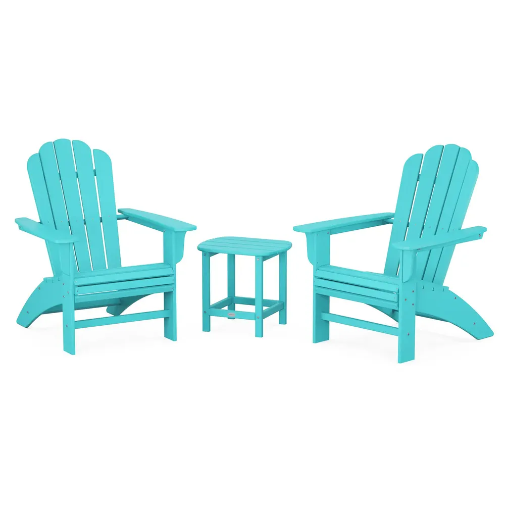 Cottage 3 Piece Curveback Adirondack Set