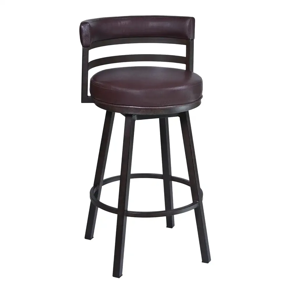 Destin Swivel 30″ Barstool – Auburn Bay/Brown