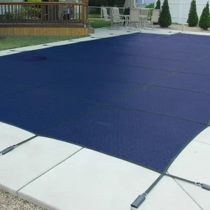 Doheny’s 10 Year Mesh Safety Cover for 15×30 ft Rectangular Pool, Blue