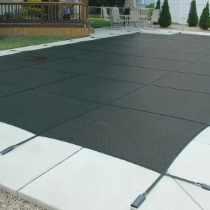 Doheny’s 10 Year Mesh Safety Cover for 20×40 ft Rectangular Pool, Black