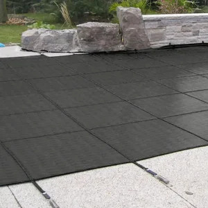 Doheny’s 12 Year Mesh Safety Cover for 12×24 ft Rectangular Pool, Black