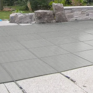 Doheny’s 12 Year Mesh Safety Cover for 12×24 ft Rectangular Pool, Gray