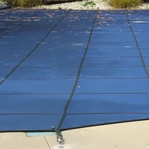 Doheny’s 15 Year Mesh Safety Cover for 14×28 ft Rectangular Pool, Blue