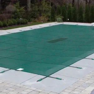 Doheny’s 15 Year Solid Safety Cover for 14×28 ft Rectangular Pool, Green