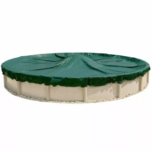 Doheny’s 16 Year Max-Force Riplock Winter Cover for 33 ft Round pools with 55 Cover Clips