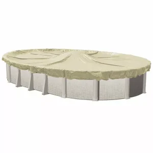 Doheny’s 20 Year Pro-Tek Winter Cover for 21×41 ft Oval Pools with 55 Cover Clips