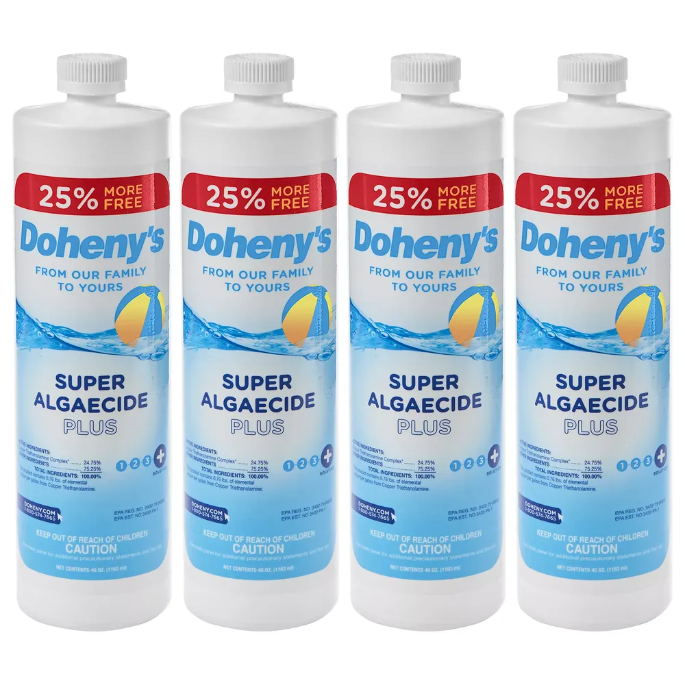Doheny’s Super Algaecide Plus, 4 Quarts + 32 Fluid Ounces FREE