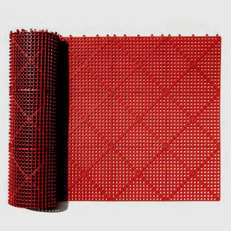 Dri-Dek 3×12 ft Roll Tile Pool Decking, Red