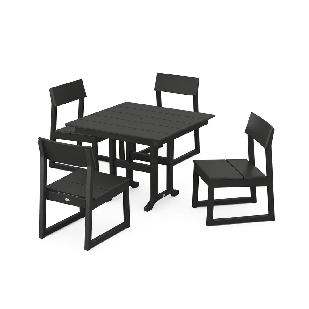 Edge 5 Piece Side Chair Farmhouse Dining Set
