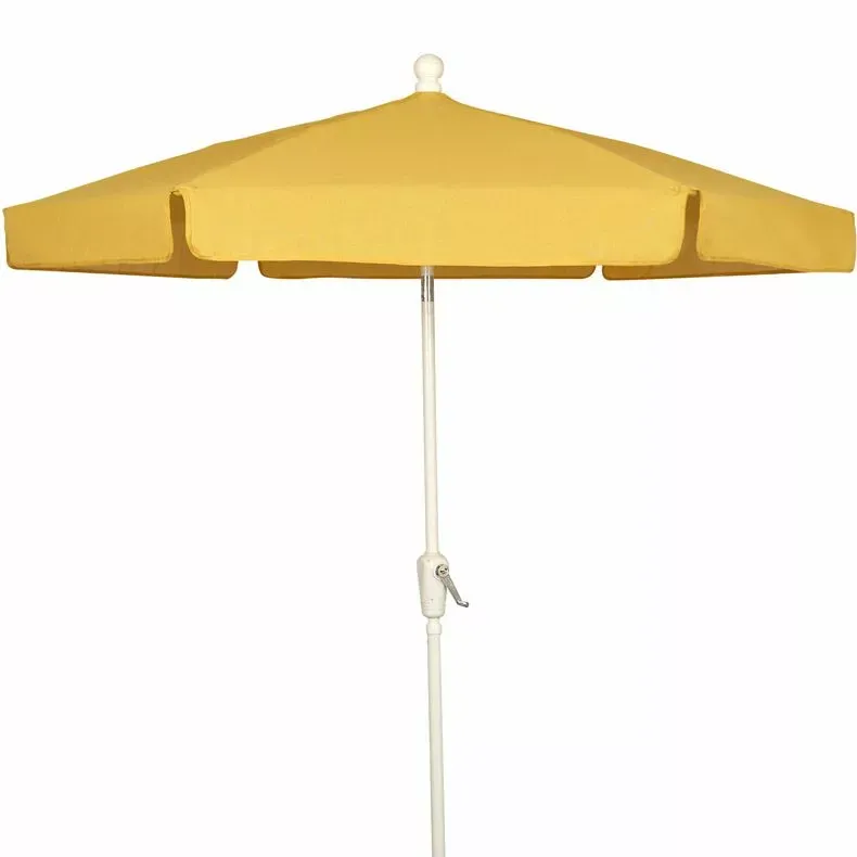 Fiberbuilt 7.5 ft Hexagon Garden Umbrella, Yellow