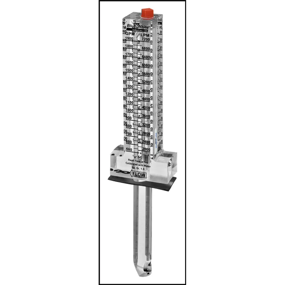 FLOW METER-BLUE WHITE 8 TOP MOUNT 300-2000 GPM F-30800P
