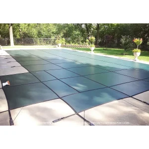 GLI ProMesh 14′ x 28′ 6R/2R Rect w/Auto Cover, Mesh Safety Cover, Gn