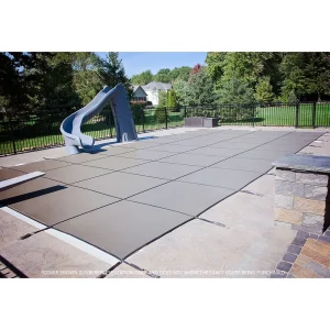 GLI Secur-A-Pool 20’9″ x 39’9″ Grecian Mesh Safety Cover w/4×8 RS, Tn