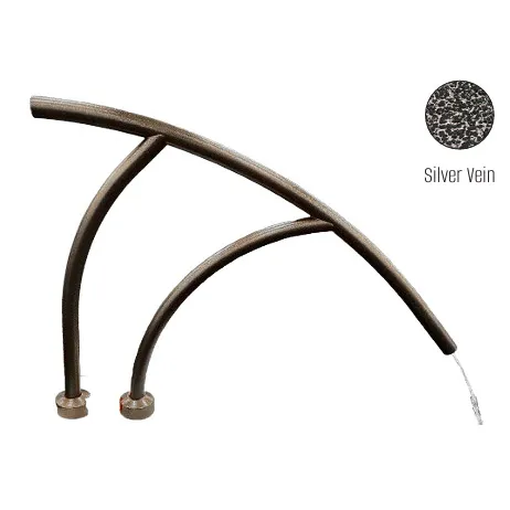 Global Pool Products – Modern Coolest 3 Bend .065 Silver Vein Handrail – Salt Friendly