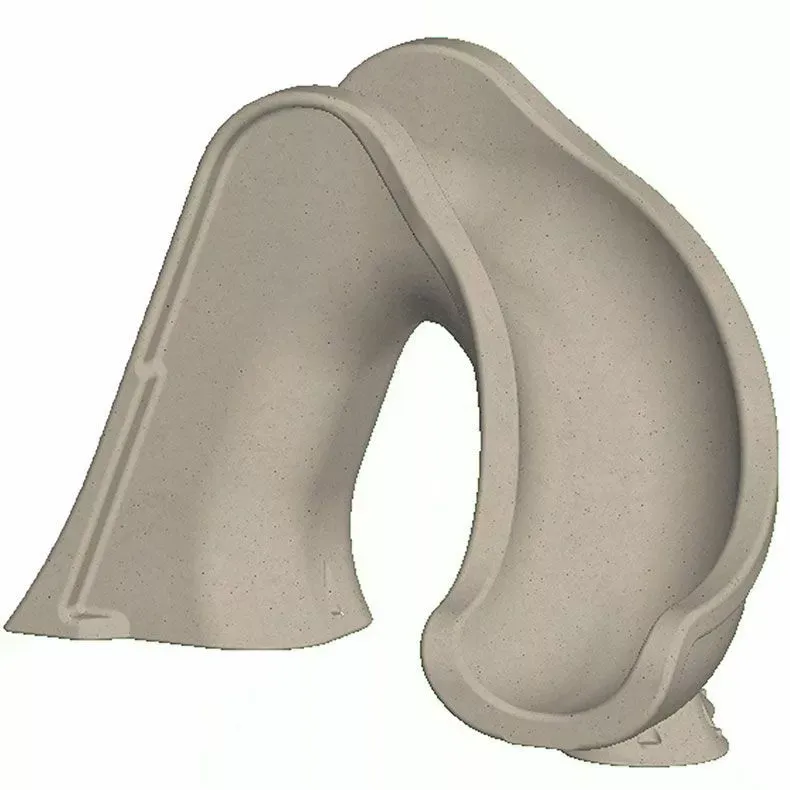 Global Pool Products Splash Pool Slide, Right Turn, Sandstone