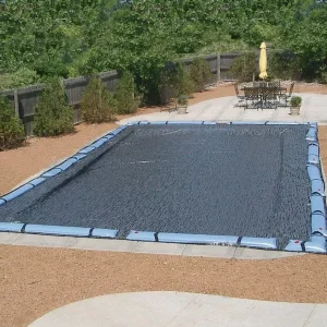 Hi-Tech Micro Mesh Winter Cover for 16×32 ft Rectangular Pools, 8 Year Warranty