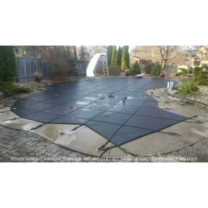 HPI Yard Guard Bloc Mesh 95 Safety Cover for 16′ x 36′ 6R/2R Rectangle, Blue