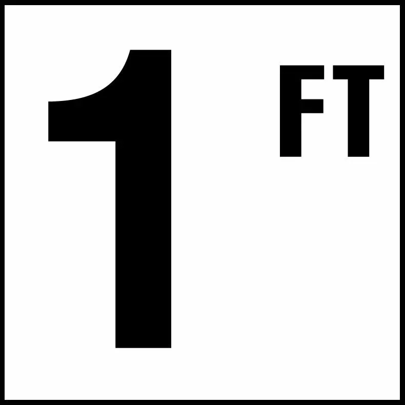 Inlays C610010 Foot Series Smooth Ceramic Info Tile, 1 FT