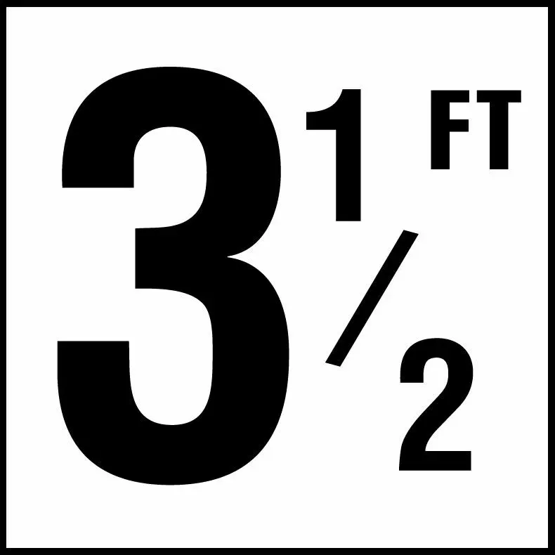 Inlays C610035 Foot Series Smooth Ceramic Info Tile, 3-1/2 FT