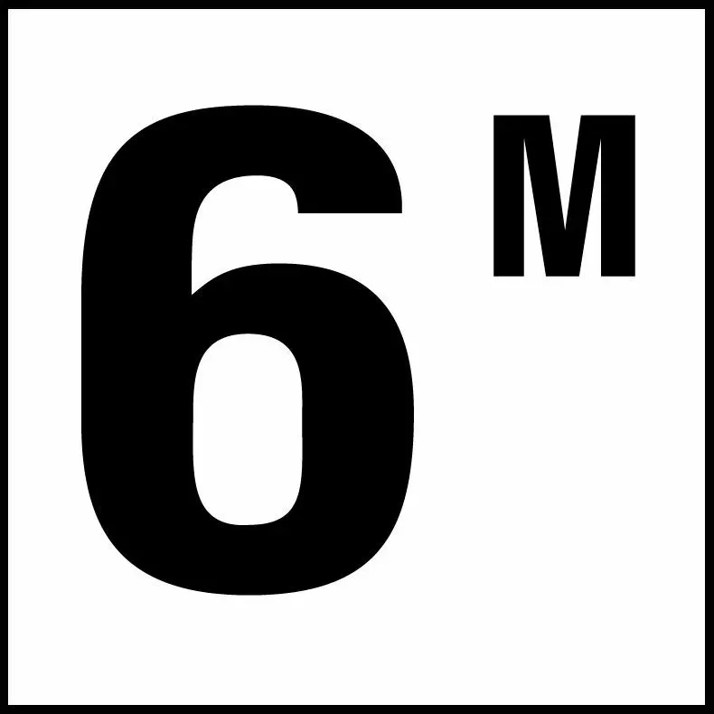 Inlays C613060 Metric Series Smooth Ceramic Info Tile, 6 M