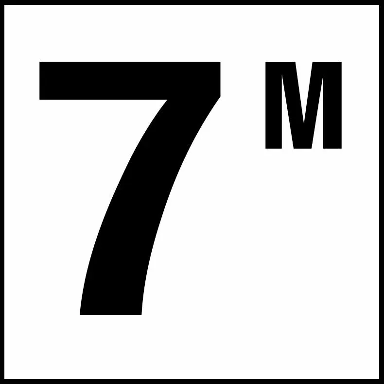 Inlays C613070 Metric Series Smooth Ceramic Info Tile, 7 M