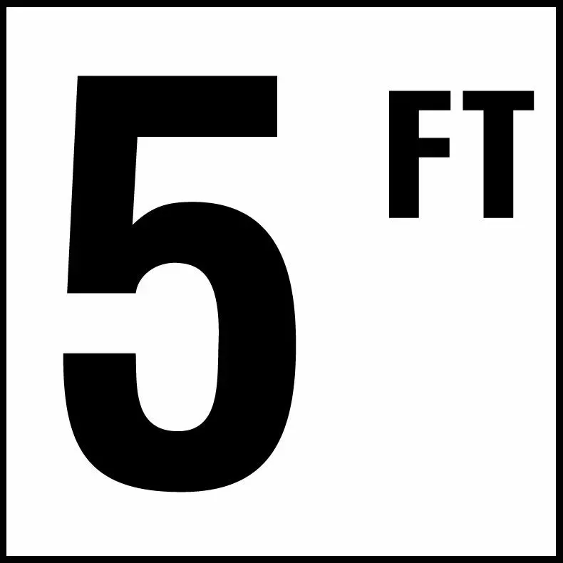 Inlays C620050 Foot Series Non-Skid Ceramic Info Tile, 5 FT