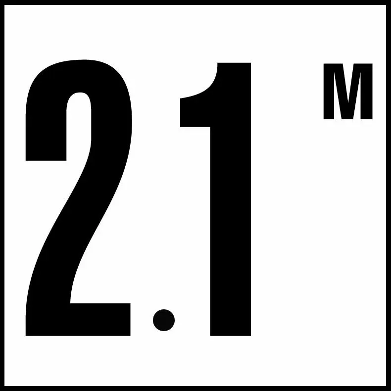 Inlays C622721 Metric Series Non-Skid Ceramic Info Tile, 2.1 M