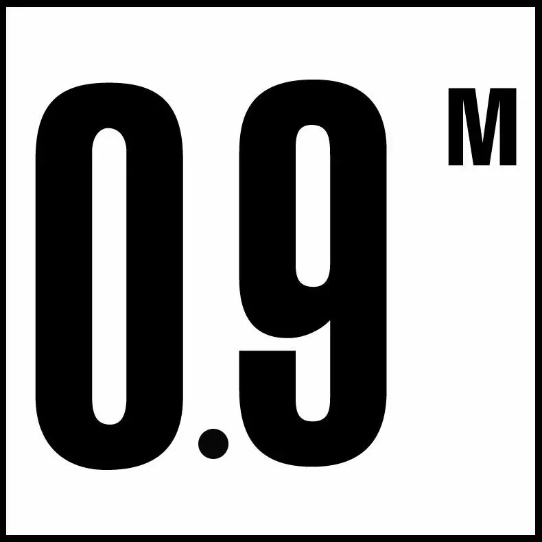 Inlays G612709 Metric Series Glass Overlay Info Tile, 0.9 M