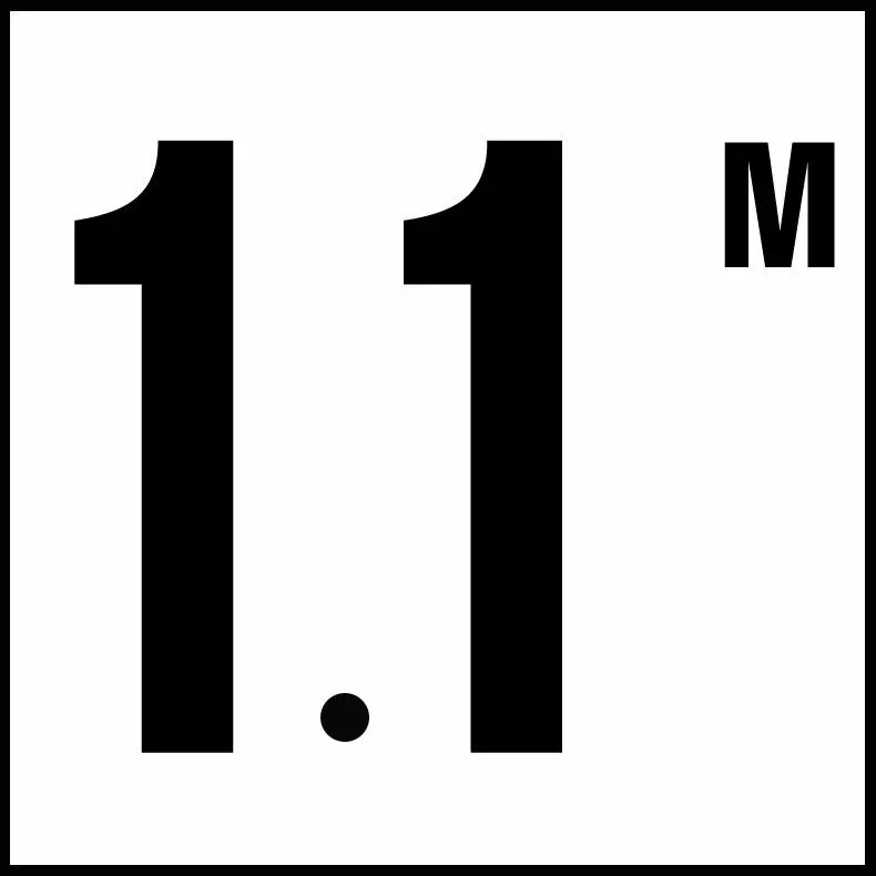 Inlays G612711 Metric Series Glass Overlay Info Tile, 1.1 M