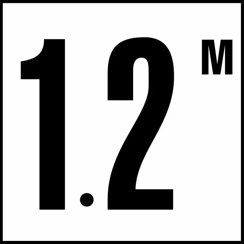 Inlays G612712 Metric Series Glass Overlay Info Tile, 1.2 M