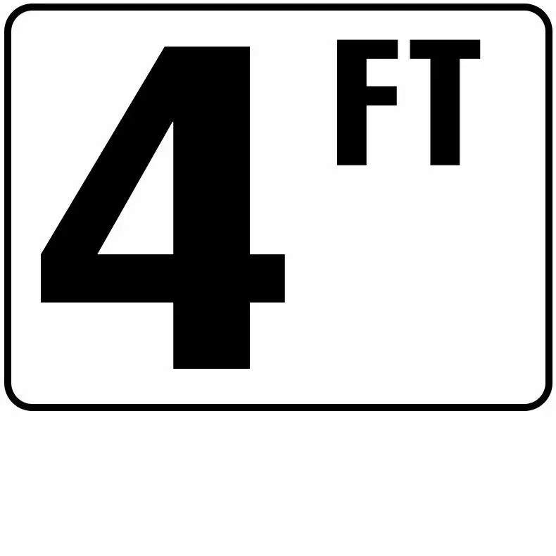 Inlays P410040 Foot Series Plastic Stick-on Info Tile, 4 FT